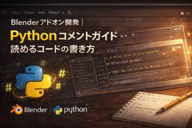 Blenderアドオン開発｜Pythonコメントガイド：読めるコードの書き方